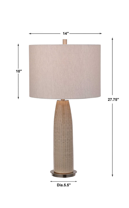 Uttermost 28438 One Light Table Lamp, Brushed Nickel