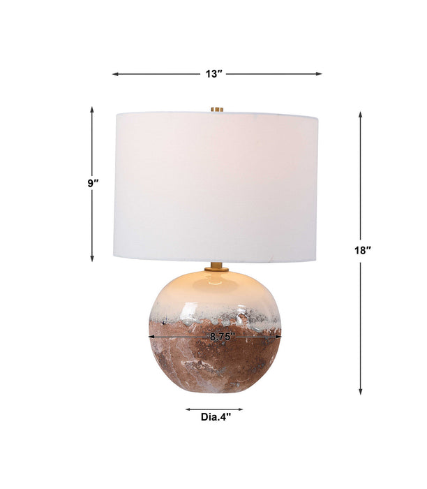 Uttermost 28440-1 One Light Accent Lamp, Antique Brass