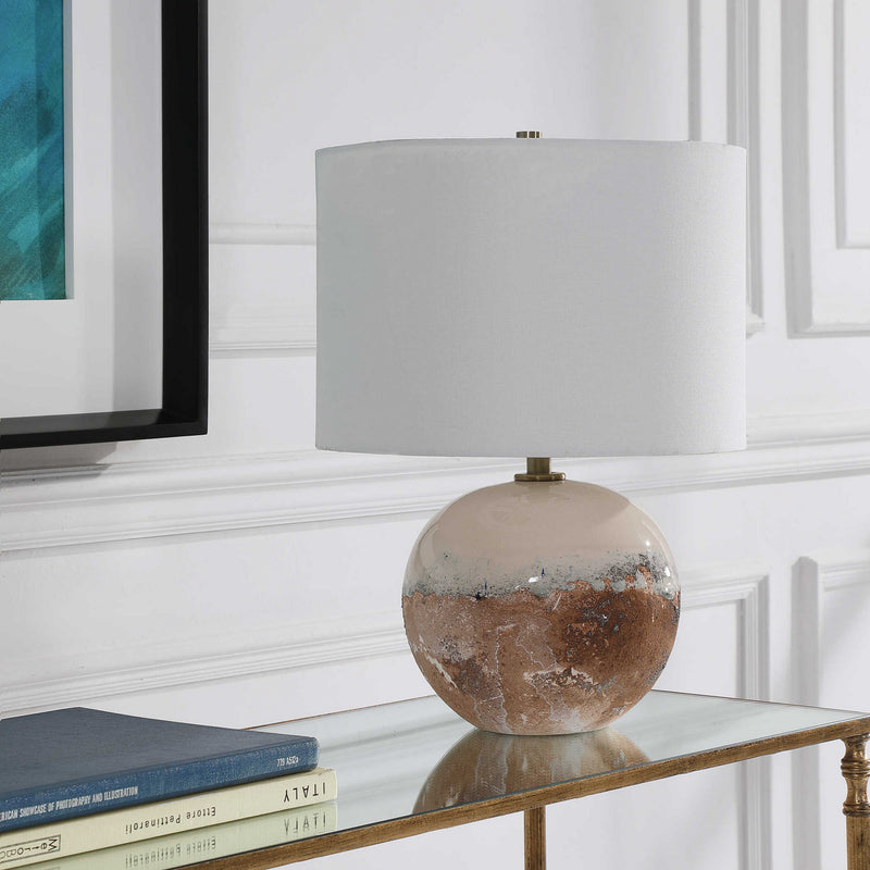 Uttermost 28440-1 One Light Accent Lamp, Antique Brass