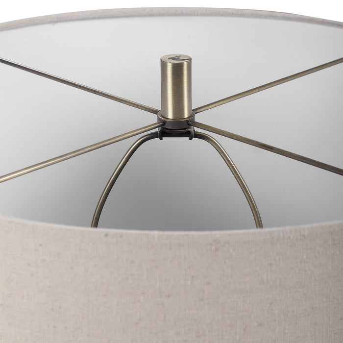 Uttermost 28441-1 One Light Accent Lamp, Brushed Brass