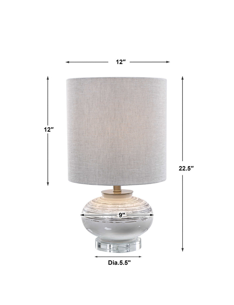 Uttermost 28443-1 One Light Accent Lamp, Brushed Nickel