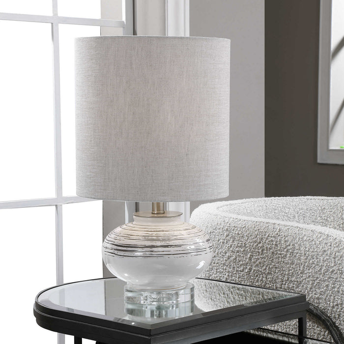 Uttermost 28443-1 One Light Accent Lamp, Brushed Nickel
