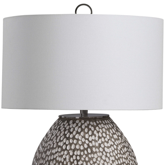 Uttermost 28448-1 One Light Table Lamp, Brushed Nickel