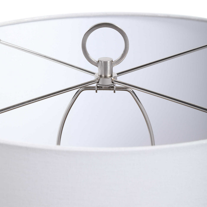 Uttermost 28448-1 One Light Table Lamp, Brushed Nickel