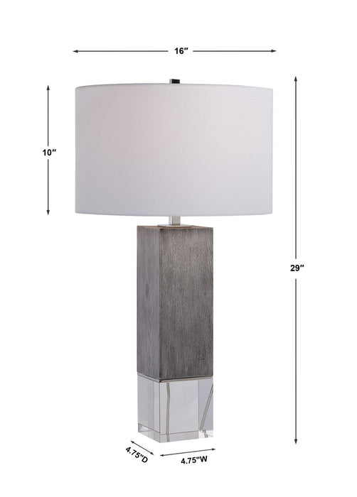 Uttermost 28449 One Light Table Lamp, Polished Nickel