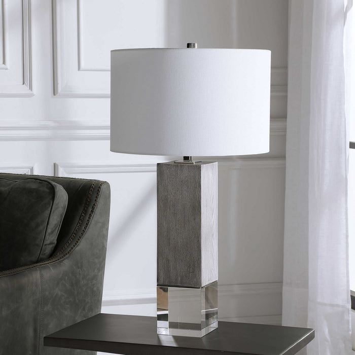Uttermost 28449 One Light Table Lamp, Polished Nickel