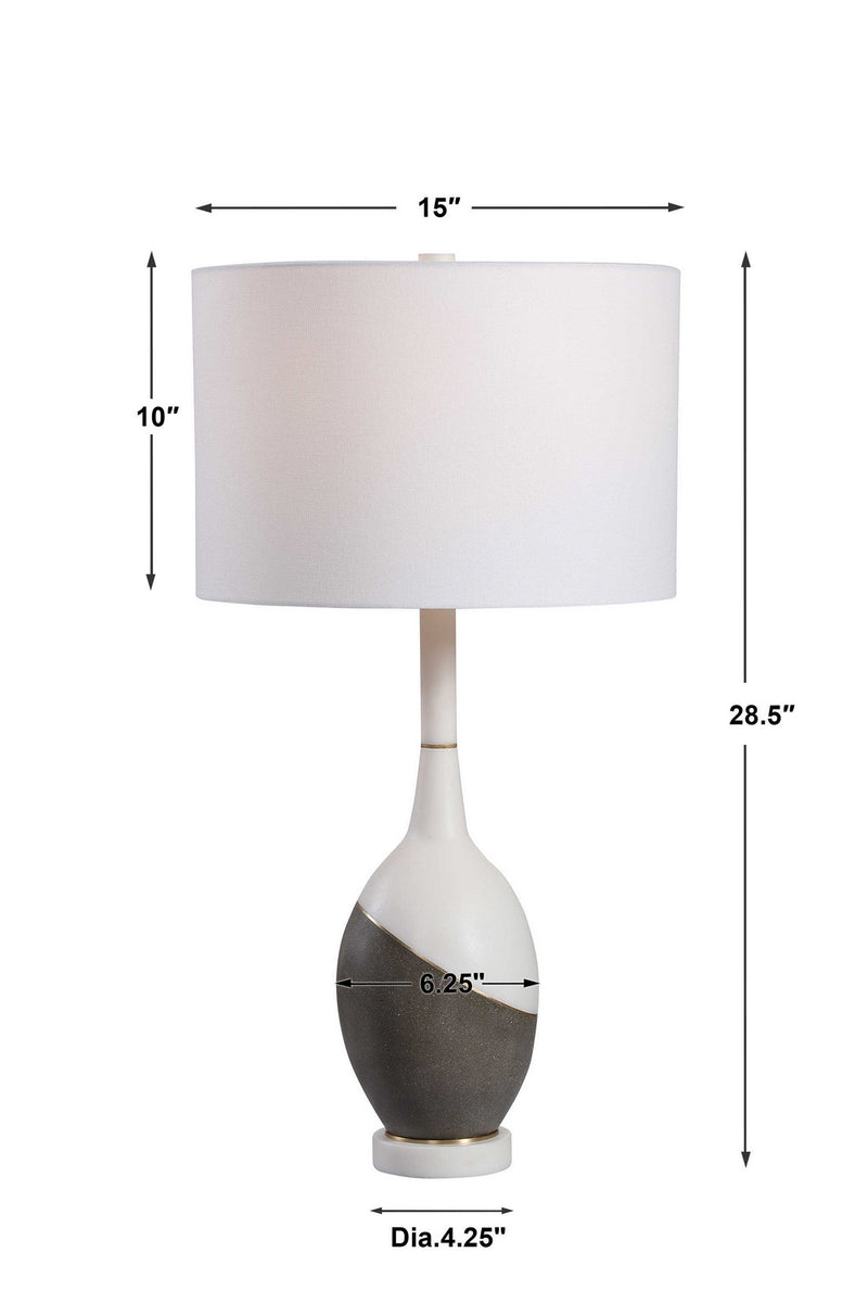 Uttermost 28465 One Light Table Lamp, Brushed Gold