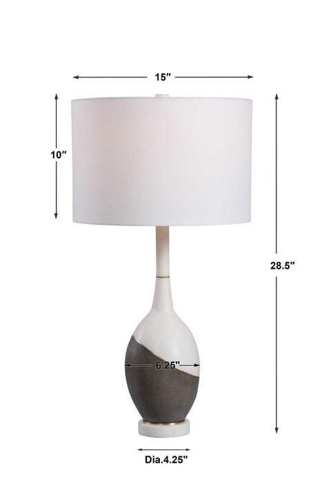 Uttermost 28465 One Light Table Lamp, Brushed Gold