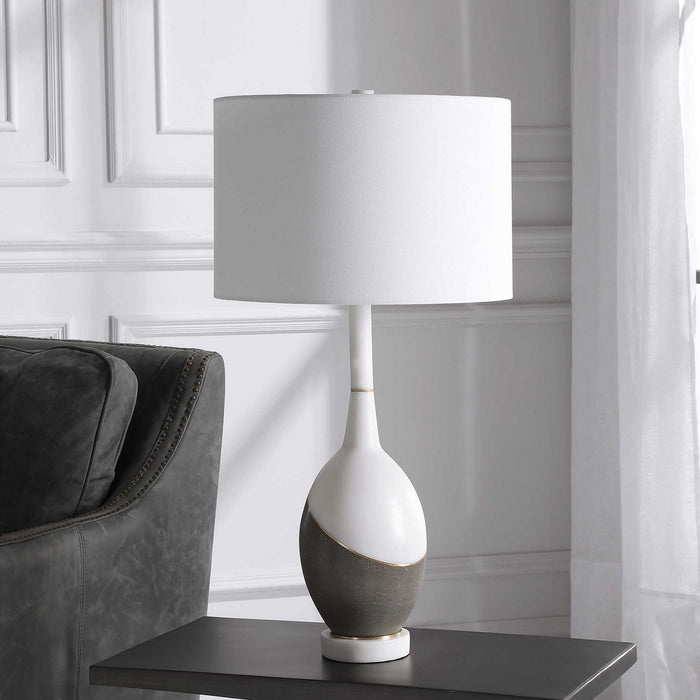Uttermost 28465 One Light Table Lamp, Brushed Gold