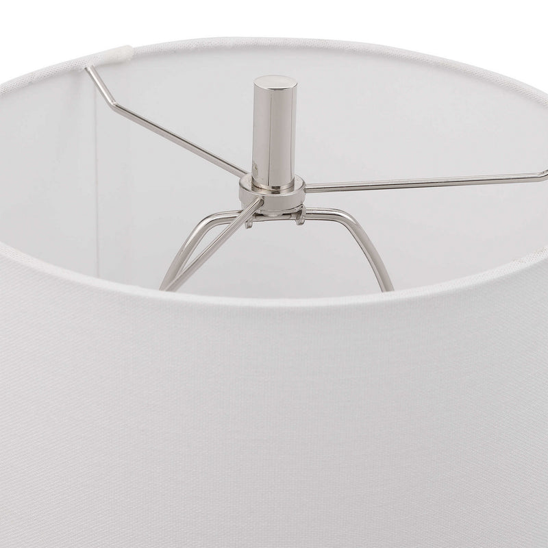 Uttermost 29793-1 One Light Buffet Lamp, Polished Nickel