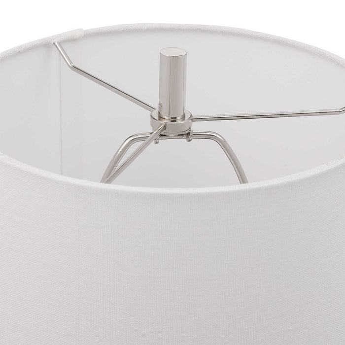 Uttermost 29793-1 One Light Buffet Lamp, Polished Nickel