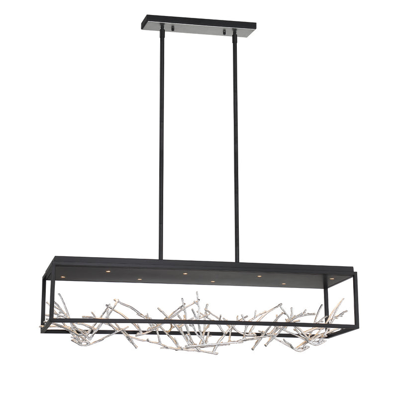 Eurofase 35642-023 LED Chandelier, Silver-Black