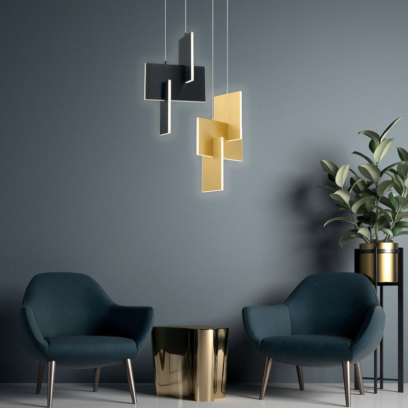 Eurofase 37347-023 LED Pendant, Black