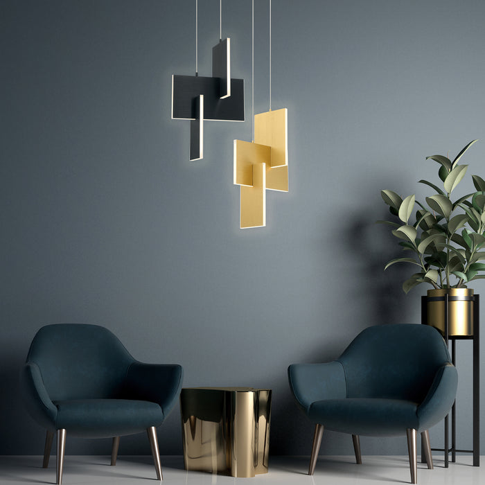 Eurofase 37347-023 LED Pendant, Black