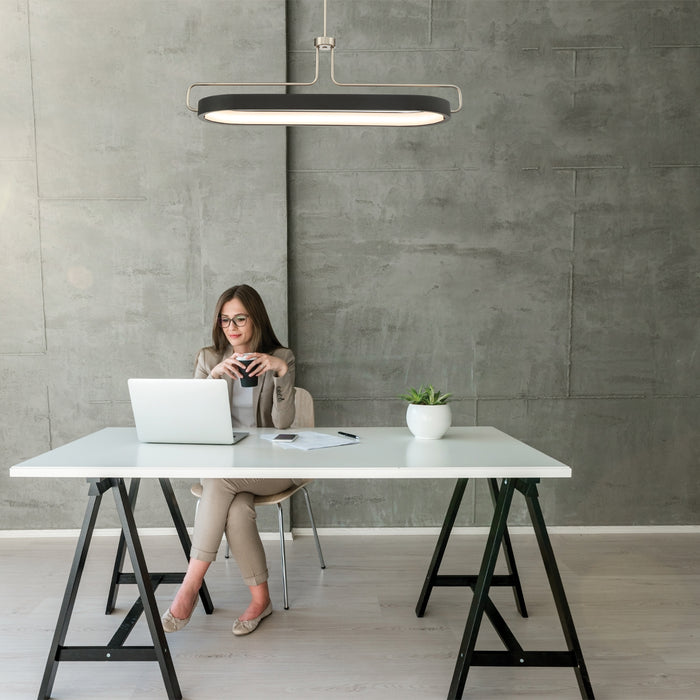 Eurofase 37931-025 LED Pendant, Brushed Nickel