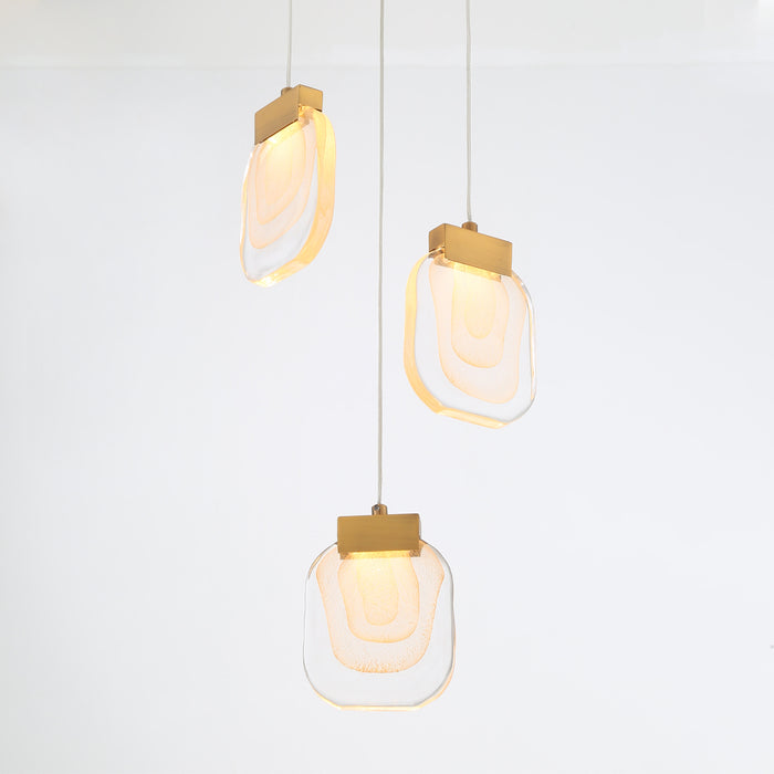 Eurofase 38042-010 LED Chandelier, Gold