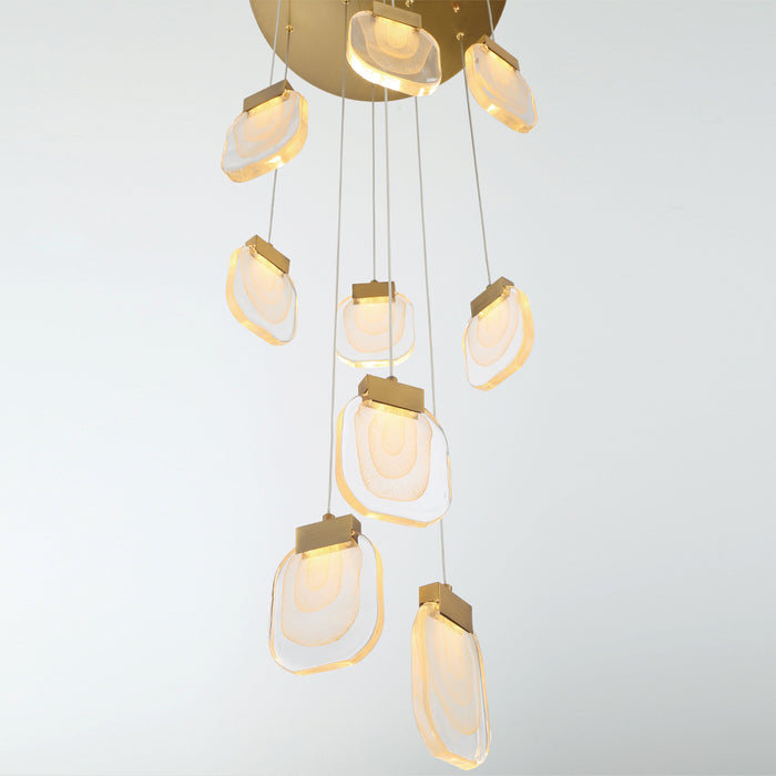 Eurofase 38043-017 LED Chandelier, Gold