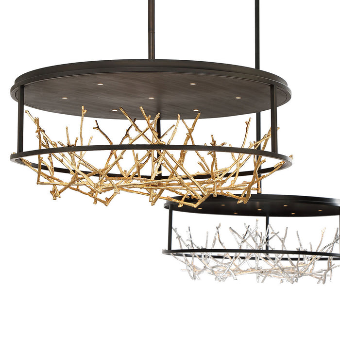 Eurofase 38097-027 LED Chandelier, Silver-Black