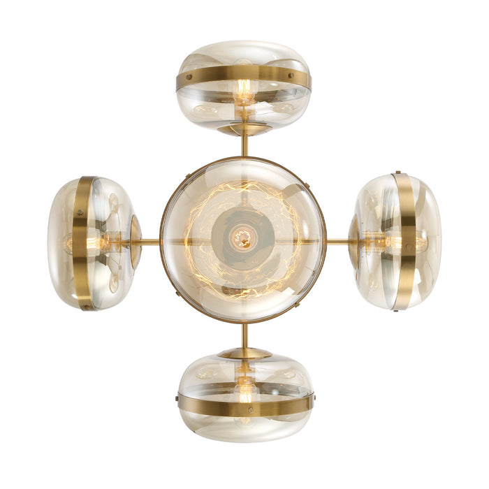 Eurofase 38129-018 Five Light Chandelier, Brass