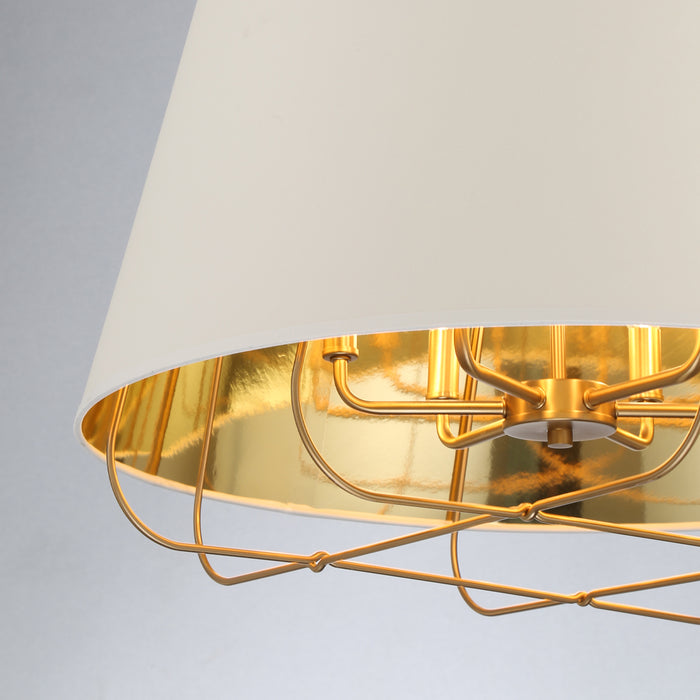 Eurofase 38145-018 Six Light Pendant, Brass