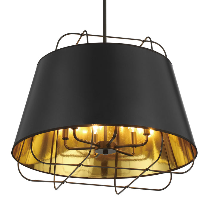 Eurofase 38145-025 Six Light Pendant, Black