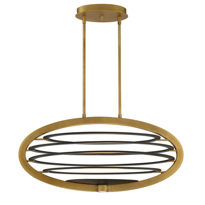 Eurofase 38153-013 LED Chandelier, Brass/Black