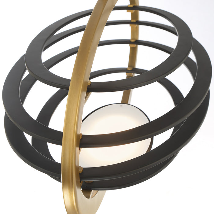 Eurofase 38153-013 LED Chandelier, Brass/Black
