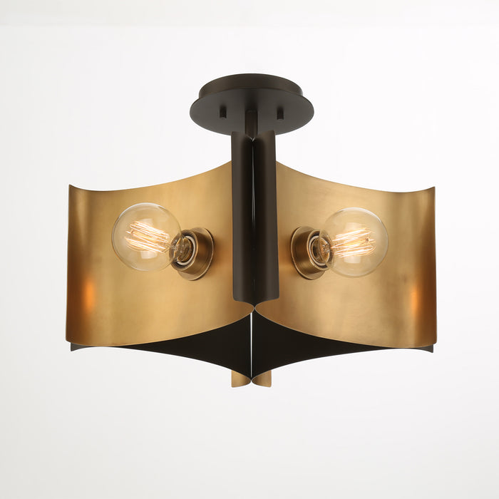 Eurofase 38154-027 Four Light Semi Flush Mount, Bronze