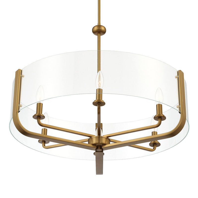 Eurofase 38155-017 Six Light Chandelier, Gold