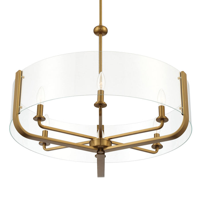 Eurofase 38155-017 Six Light Chandelier, Gold