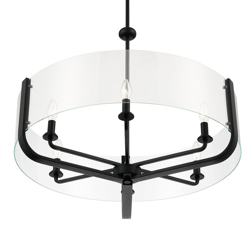 Eurofase 38155-031 Six Light Chandelier, Black