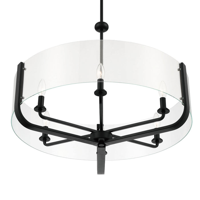 Eurofase 38155-031 Six Light Chandelier, Black