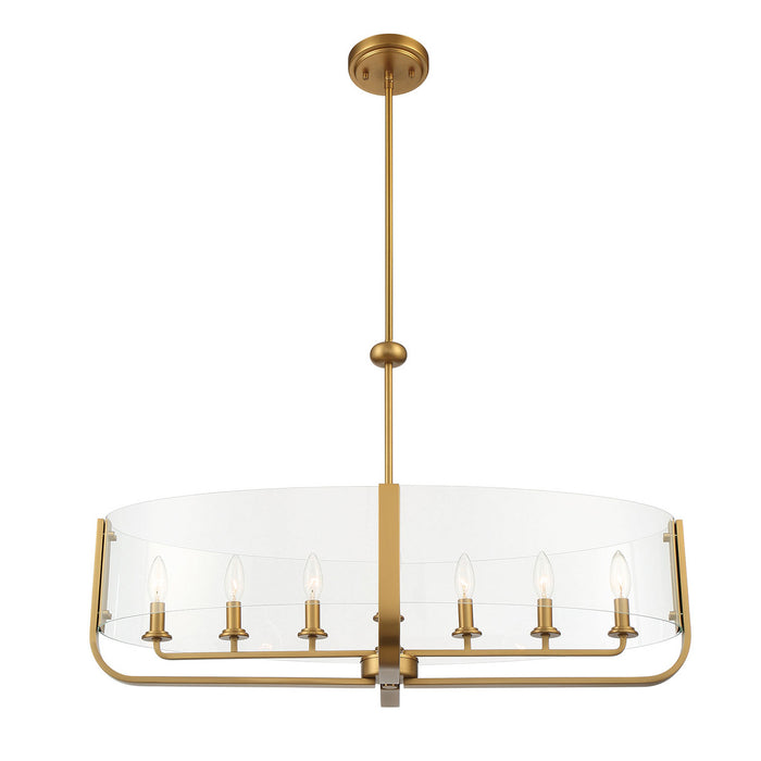 Eurofase 38157-011 Eight Light Chandelier, Gold