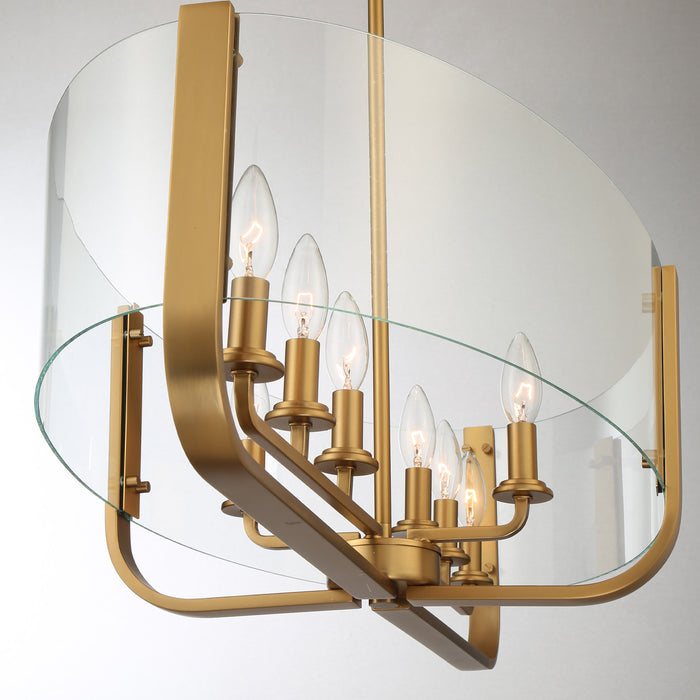 Eurofase 38157-011 Eight Light Chandelier, Gold