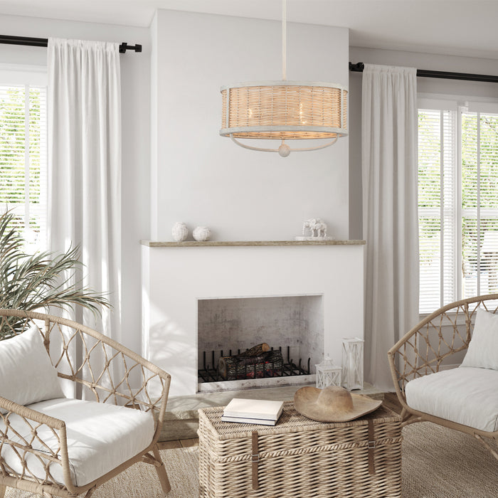 Eurofase 38159-022 Three Light Chandelier, Off White