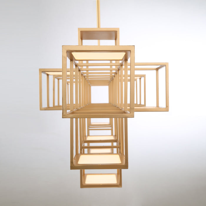 Eurofase 38257-018 LED Linear Chandelier, Gold