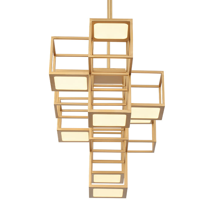Eurofase 38258-015 LED Linear Chandelier, Gold