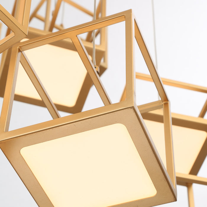 Eurofase 38259-012 LED Chandelier, Gold