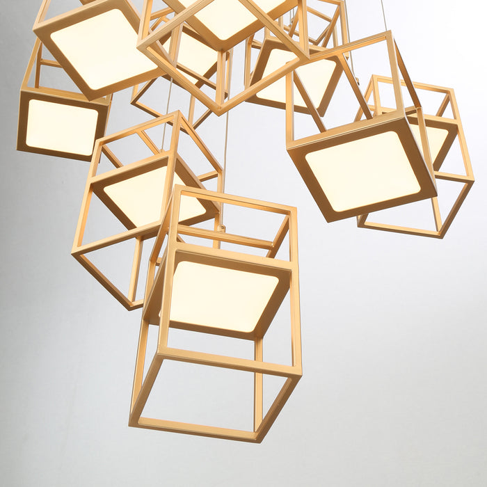 Eurofase 38259-012 LED Chandelier, Gold