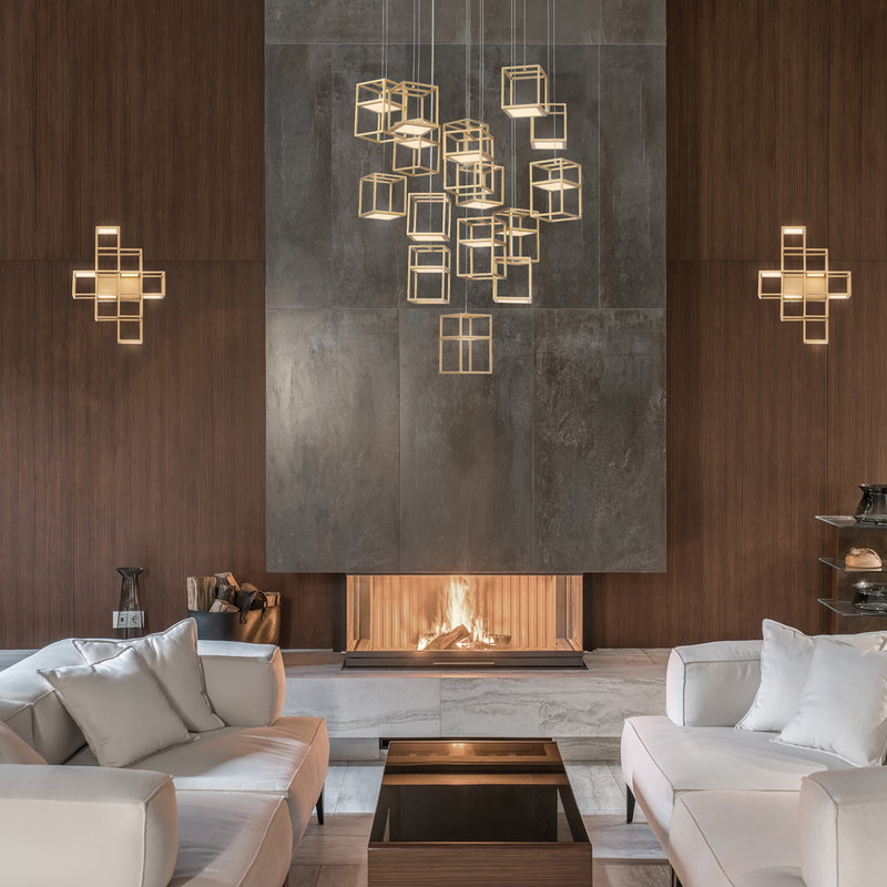 Eurofase 38259-012 LED Chandelier, Gold