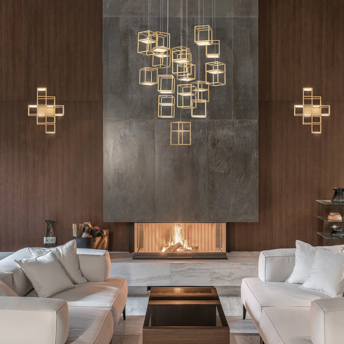 Eurofase 38259-012 LED Chandelier, Gold