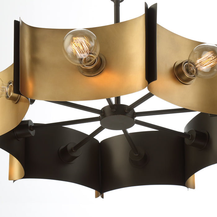 Eurofase 38428-029 Eight Light Chandelier, Bronze