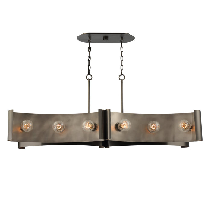 Eurofase 38429-019 12 Light Chandelier, Vintage Nickel