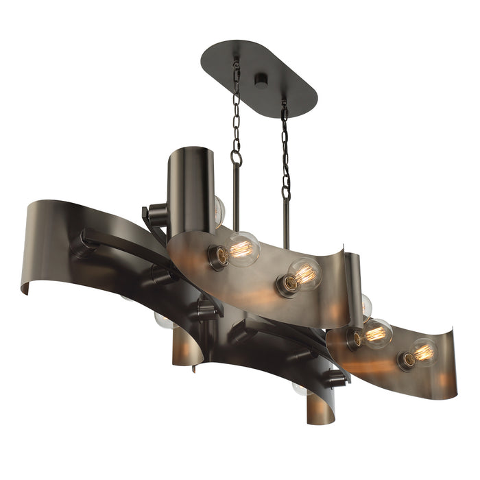 Eurofase 38429-019 12 Light Chandelier, Vintage Nickel