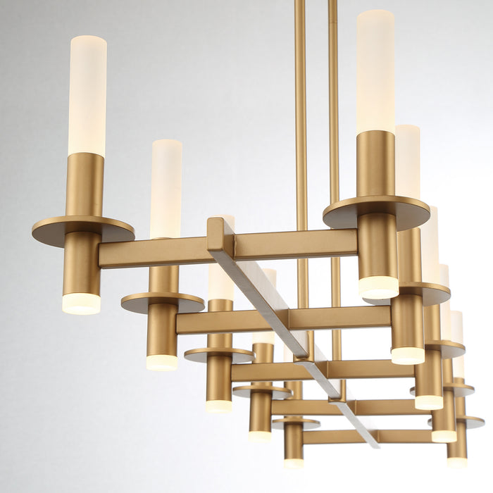 Eurofase 38441-011 LED Chandelier, Coffee Gold