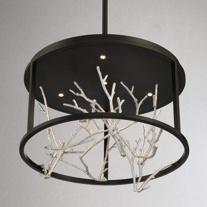 Eurofase 38636-028 LED Chandelier, Black/Silver