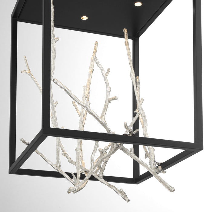Eurofase 38637-025 LED Chandelier, Black/Silver