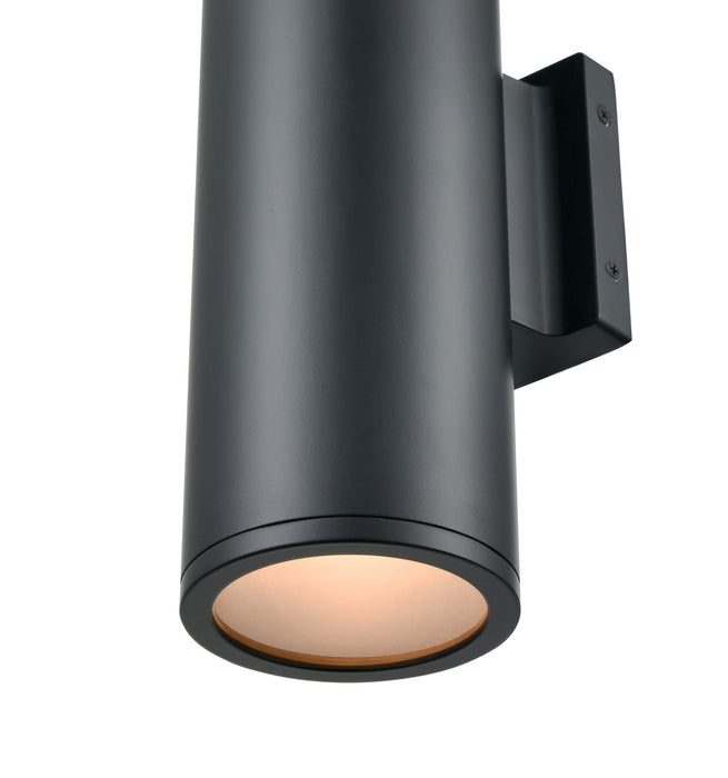 Millennium 8002-MB Two Light Outdoor Wall Sconce, Matte Black