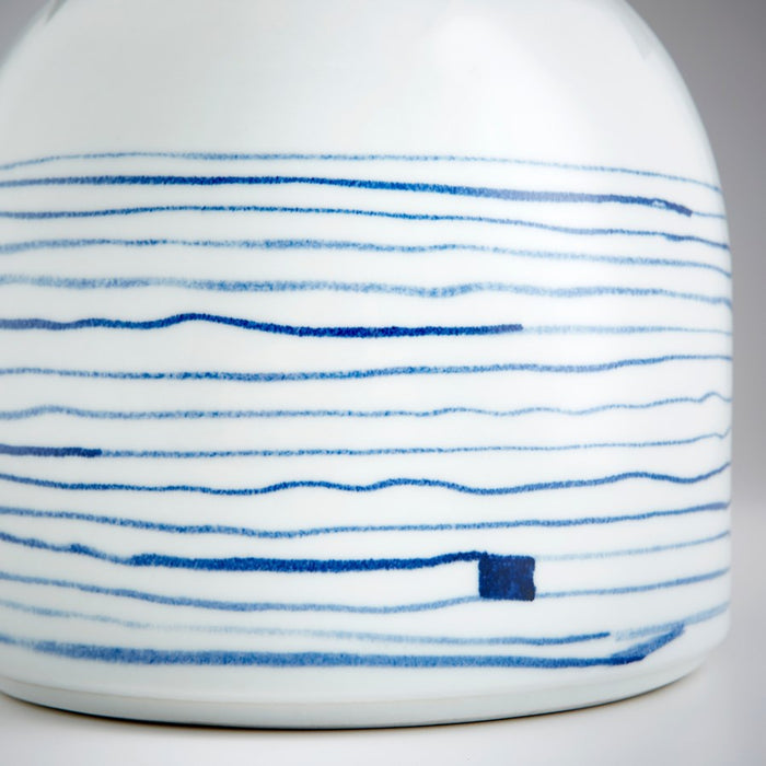 Cyan 10802 Vase, Blue And White
