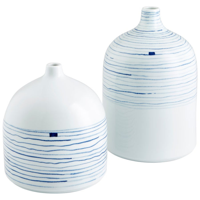 Cyan 10803 Vase, Blue And White